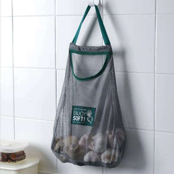 1pc Reusable Hanging Mesh Produce Portable Breathable Net Bags for Fruit Vegetable Garlic Onion Potatoes Storage 26Y0203