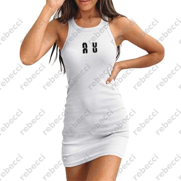 Summer Designer Dress Woman Luxury Dresses Womens Breathable Tops Sleeveless Dress Slit Skirt Outwear Slim Fashion DSD2602031