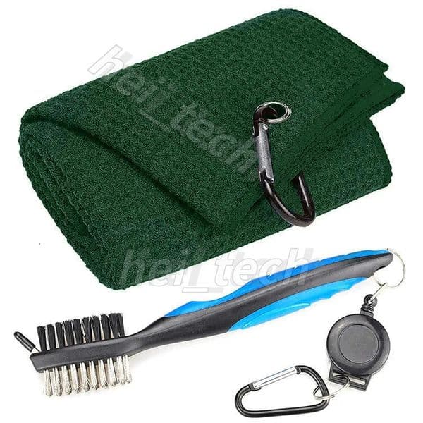 Custom Sublimation Printed Microfiber Waffle Weave Towel with Clean Brush Children's Golf sport_marster