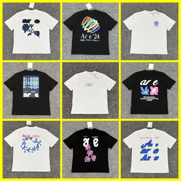 Designer Summer T-Shirt New Style Letter Print Top Blue Rose Floral Print T-Shirt Unisex Casual Oversized Short Sleeve Sizes S-XL