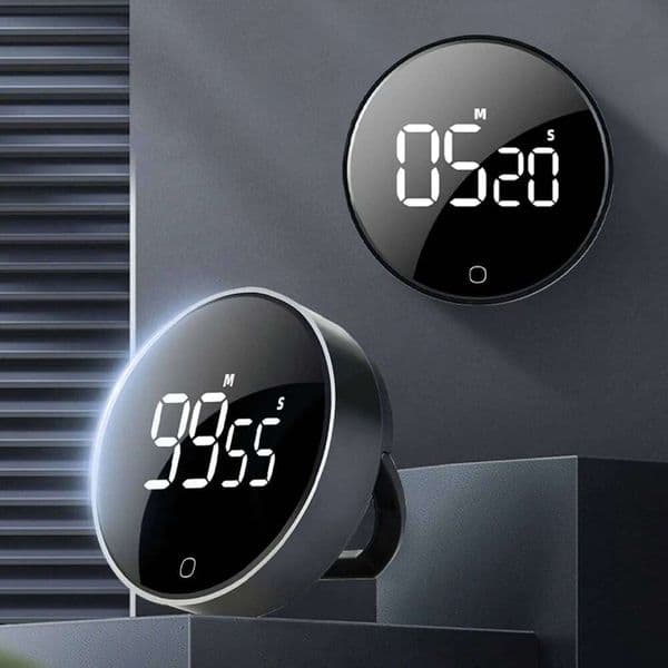 LED Digital Baking Countdown Reminder USB Rechargeable Cooking Remind Alarm Clock Back Bracket Design Kitchen Tool 26Y0203