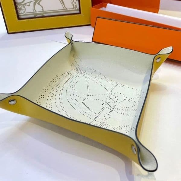 Hollow Storage Tray Sundry Box Luxury Necklace Bracelet Jewelry Key Leather Storage Tray