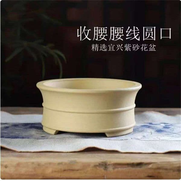 Ceramic Bonsai 4 Color,Purple Sand Ceramic,Round Flower Pot, Home Decoration 26W0203
