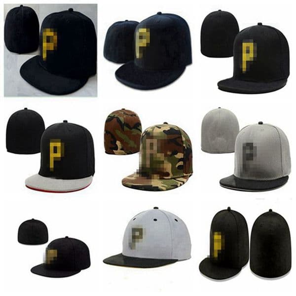 Pirates- P letter Baseball caps Fashion Embroidered Unisex gorras bones Causal Hip Hop For Men women Full Closed Fitted Hats