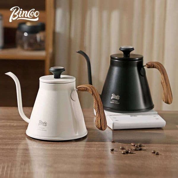 Bincoo Gooseneck Kettle Coffee Tea Pots for Kitchen 1000ML Stainless Steel Camping Cafe Drip Pot Barista Accessories 26H0203