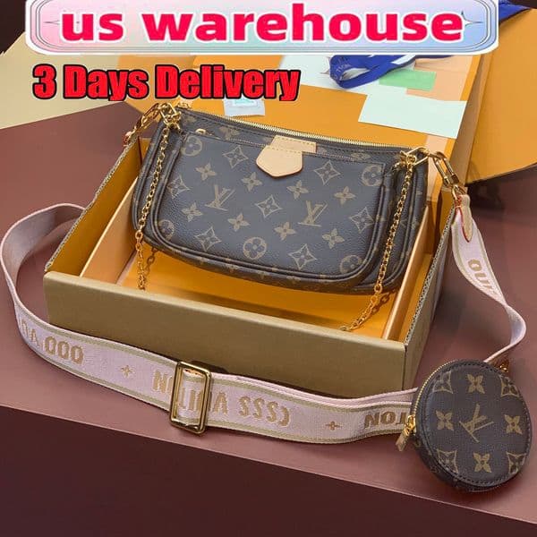 Luxury Designer Bags High-Quality Wallets Fashion Designer Shoulder Bags Crossbody Bags Women's Metal Chain Clutch 3-in-1 Underarm Bag Premium Wallets Fashion Bags