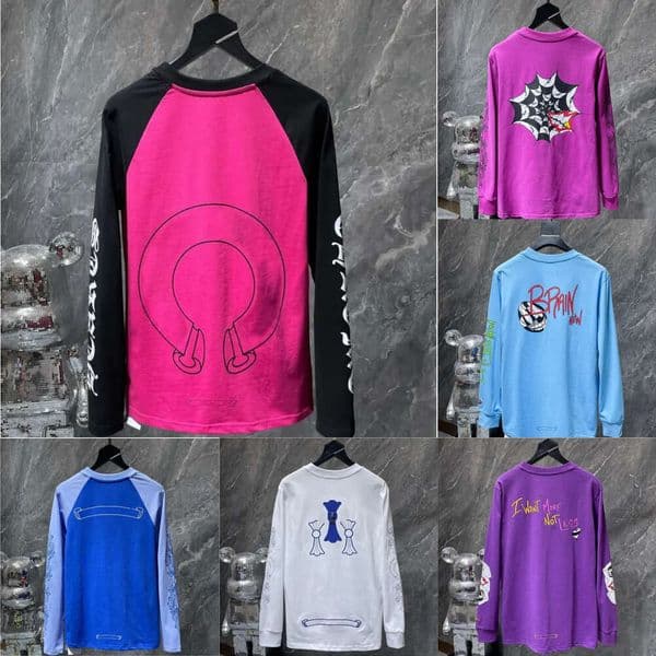 chrome hoodie Pullover Designer Men Women Horse Shoe Shirts Long Sleeved High Street Style Crome Ch Sanskrit Printed Sweatshirts aca