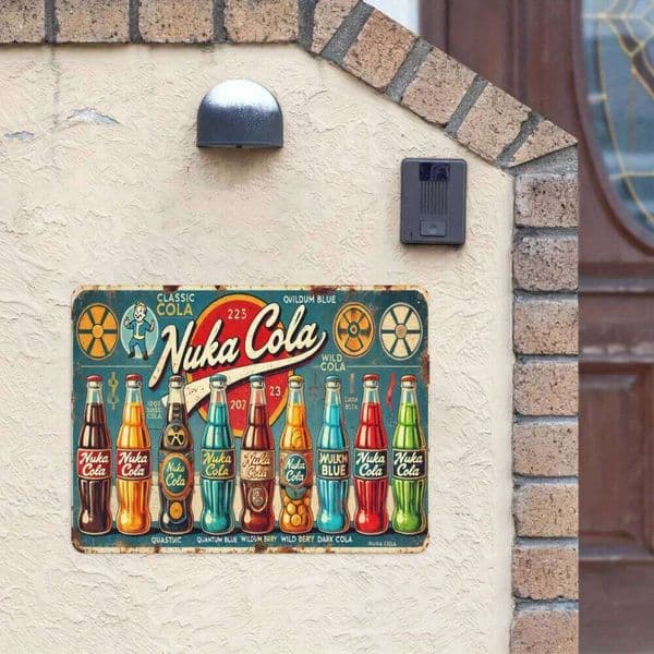 Vintage Nuka Cola Metal Wall Sign Retro Soda Art Decor Classic Game Theme for Home, Bar & Kitchens - Durable Iron 26Y0204