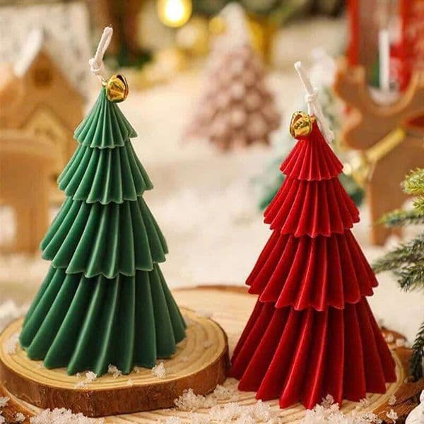 Christmas Tree Scented Candles Aromatherapy Candle Handmade DIY Xmas Gift Holiday Home Ornament S260204