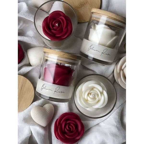 1PC Valentine's Day Best-Selling Straight Cup Rose Candle, Bedroom Fragrance Atmosphere Candle,Perfect Holiday Gifts S260203