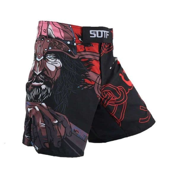 SOTF MMA Black Samurai Fighting Breathable Fitness Print Tiger Muay Thai kickboxing Fight Shorts Boxing Clothing mma XJ260204