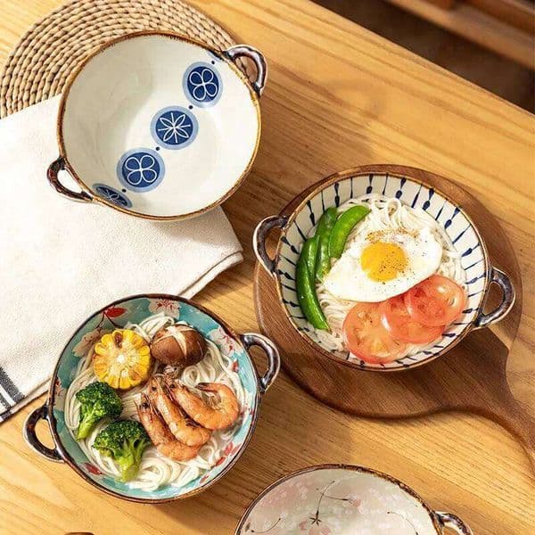 5 Inch Japanese Ceramic Rice 1-4 Pcs Heat-resistant Dessert Snack Microwave Safe Kitchen Noodle Bowl Tableware Set 26W0204