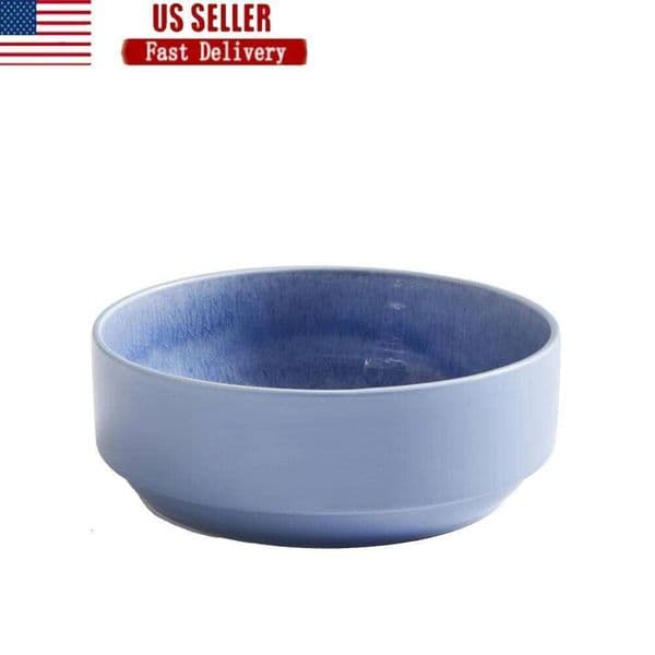 Stackable Stoneware Cereal Bowl Glossy Glazed Finish Artisan Handcrafted Unique Microwave Safe Kitchen Dining Home Essentials 26W0204