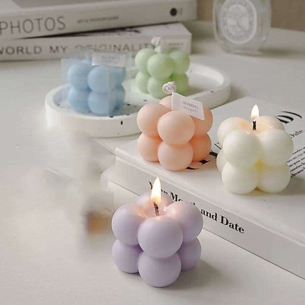 1pc Mini Magic Cube Aromatherapy Candle Home Decor Creative Gifts For Valentine's Anniversaries, Mother's Day, Wedding S260203