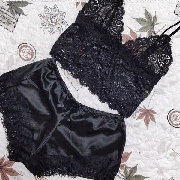 Pajama Sets Sexy Pajamas for Women 2 Pieces Top Shorts Set Sleepwear Clothes Lace Underwear Lingerie 260204