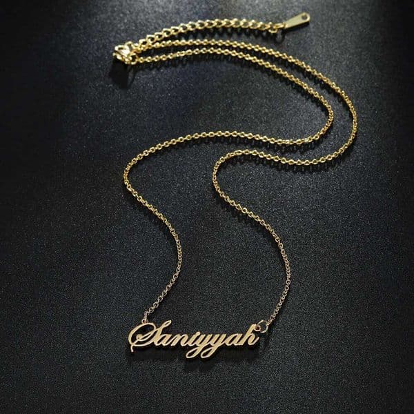DOREMI Personalized Name Stainless Steel Font Customized Initial Letter Nameplate Necklace Custom Jewelry Girl Women Z260204