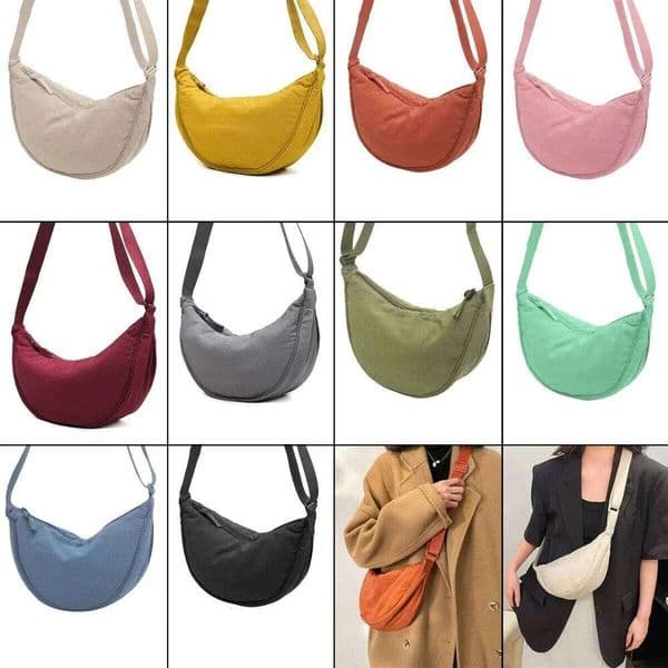 Nylon Hobos Chest Shoulder Dumpling Bag Large Capacity Travel Crossbody Half Moon Belt Messenger for Women Bags Wholesale Z260204