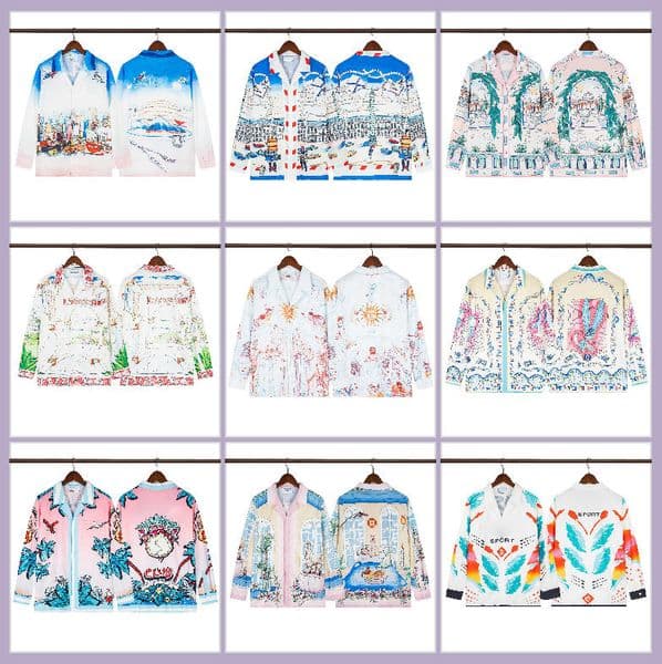 Mens Designer Casual Shirts Long Sleeve Casual Summer Holiday Shirts Fashion Luxury Brand High Quality Shirts for Men Women