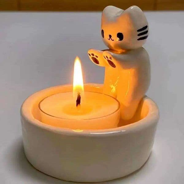 Cat Paw Warming Cute Aromatherapy Lamp Sturdy and High Temperature Resistant Tea Light Candle Holder S260203