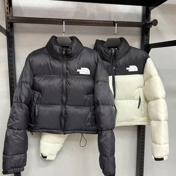 Winter puffer jacket women norths designer crop short coat white black female clothes high waist quilted down jackets female thick warm cotton overcoa v2VB#