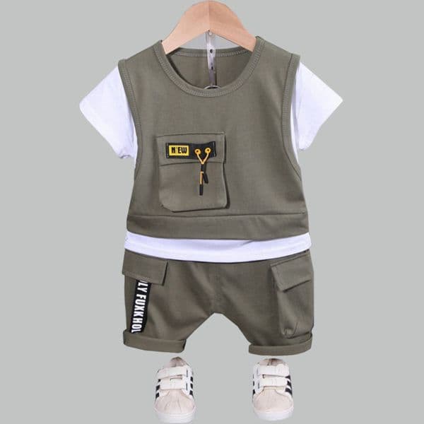 New Summer Infant Boys Clothing Children Casual T-Shirt Shorts 2Pcs/Set Toddler Baby Girl Clothes Sports Costume kids clothing Children Sports Suits S260415