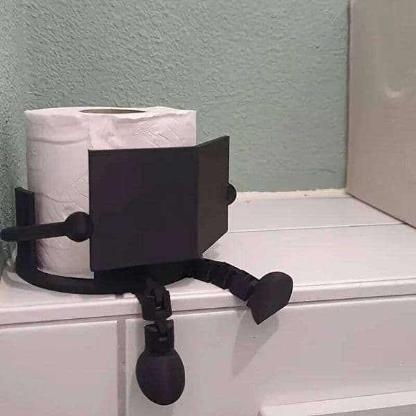 1Pc Fun Holder - an Amusing Reading Toilet Paper Holder, Bathroom Roll Dispenser That Combines Practicality 26Y0204
