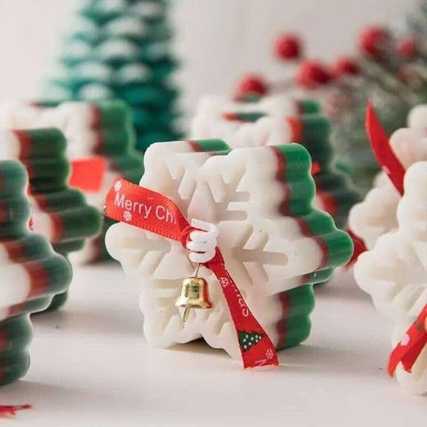 Christmas Souvenirs Snowflakes Aromatherapy Candles Winter Creative Home Decorations Holiday Gifts S260204 cf1