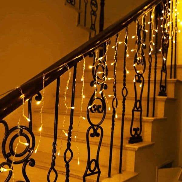 Wedding Decoration 5M LED Curtain Icicle String Lights Christmas Outdoor Droop 04-06m Street Garland Decor Lighting 110V 220V 260202BJ
