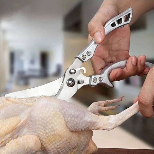 Chicken Bone Kitchen Shears,Duck Cutter 4Cr Stainless Steel Fish Scale Clean Cook Scissors Knife 26H0204