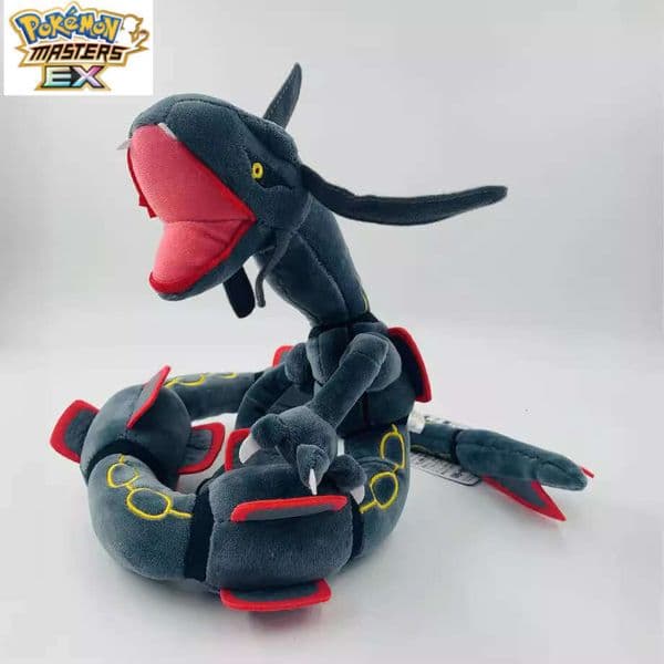 80cm Sky Rayquaza Kyogre Mewtwo Black Dragon Plush Doll with Skeleton, Can Be Shaped L260204