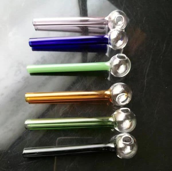 Smoking Pipes Aeecssories Glass Hookahs Bongs Mixed color 10cm straight pot