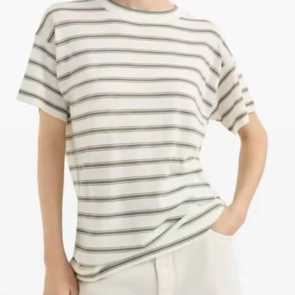 Luxury Designer Womens Shirts Spring and Summer Striped Knitted Short Sleeve Shirts B1289