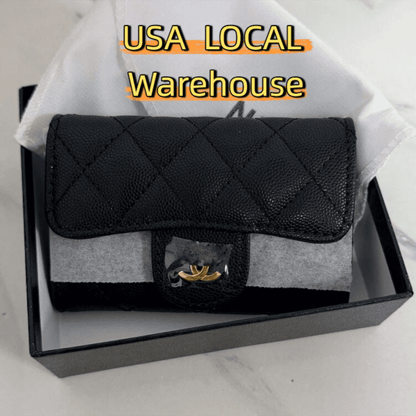 Designer Wallet Luxury Cardholder Designer Mini Purse Wallet Pattern Design Metal Decorative Fastener Fannypack Storage Cards Black Pink Clutch