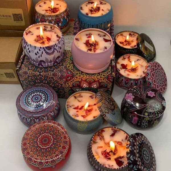 Scented candles household bedroom incense to help sleep soybean candle fragrance ornament wedding gift H260205