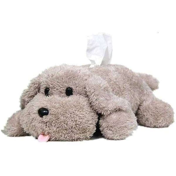 Plush Dog Toy Cartoon Tissue Cover Holder Napkin Paper Storage Box 26Y0205