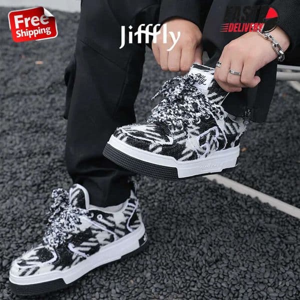 Jifffly Fashion Trendy Men's Sports Black White Panda Casual Shoes Anti Slip And Comfortable Lightweight Comfortable Shoes