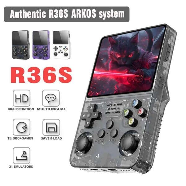 ARKOS R36S Retro Linux System 3.5-inch IPS Screen Video Player 64GB/128GB Portable Handheld Game Console H260205