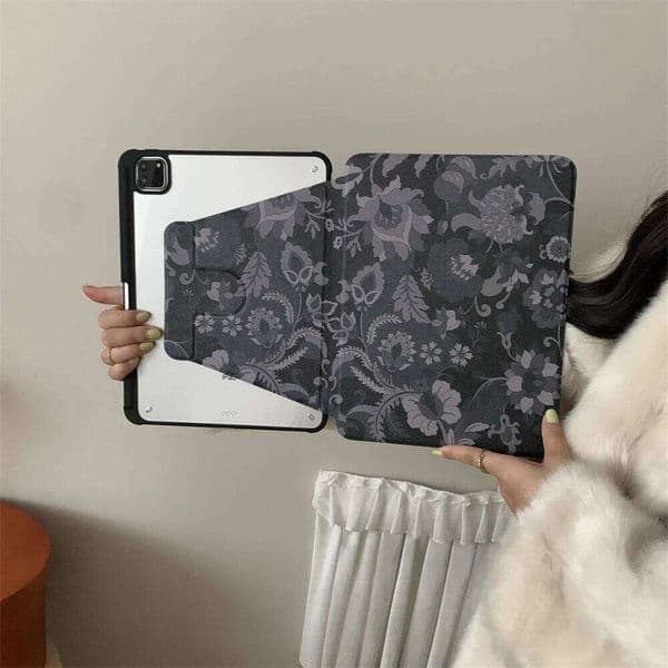Baroque Flowers For iPad 2024 2022 Pro 11 12.9 13 M4 M2 Case 9.7 10.2 5th 6th 7th 8th 9th 10th Gen Cover Air 3 4 5 10.9 inch H260205