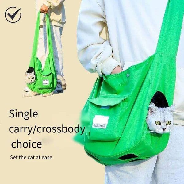 Portable Breathable Canvas Cat Go Out Bag Dog Pet Backpack Large Capacity 26W0205