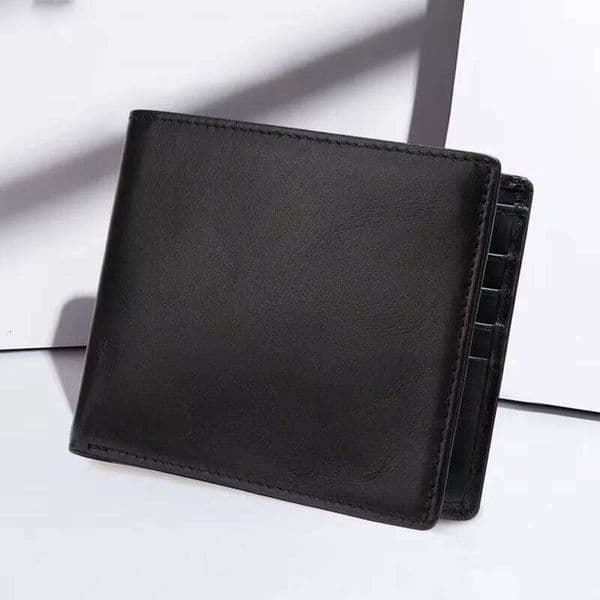 MACHOSSY Hot Soft Genuine Wallet Men's Oil Cow Leather Man Small Card Holder Wallets Black Short Purse for Male Z260205