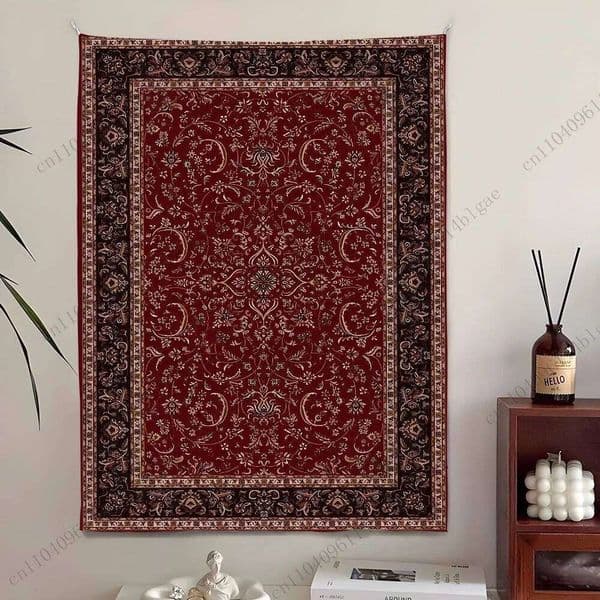 Traditional Oriental Pattern Tapestry Vintage Art Ethnic Design Lover's Wall Hanging Cultural Elegance Bedroom Decor 26H0205