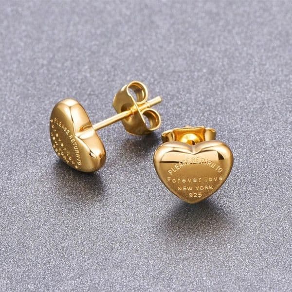 20 Mix Styles Top Quality Classic Style Women Lover Heart Studs Luxury Titanium Steel Earrings Wedding Party Gifts Wholesale 63078