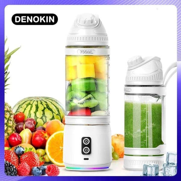 Portable Electric Juicer 700ML USB Rechargeable Fruit Milkshake Smoothie Mini Blender for kitchen travel Outdoor Camping Picnic. 26H0205
