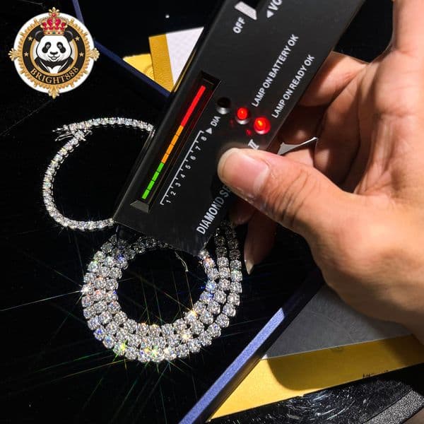 Wholesale Price 2- 6mm 925 Silver Plated White Gold DEF Vvs Diamond Chain Moissanite Tennis Chain Bracelet for Girl or Women
