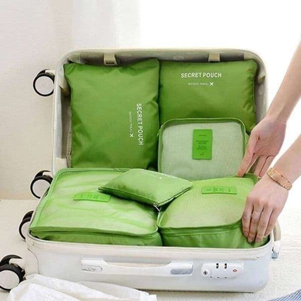 6PCS Storage Set for Clothes Tidy Wardrobe Suitcase Pouch Travel Organizer Case Shoes Packing Cube Bag 26W0205