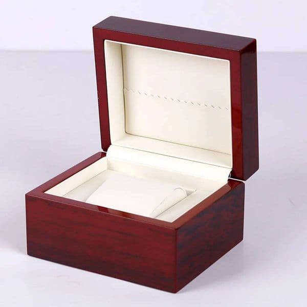 Premium 1 Grid Watch Storage Wood material Red Paint Jewelry box A lighter Store the best gifts for Christmas 26W0205