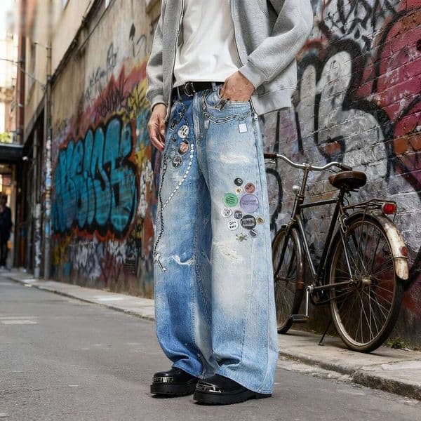 3D Candy Chain Digital Printed Jeans Curved Knife Baggy Denim Trousers Slim Fit Straight-leg Y2k Streetwear Fashion Vintage L260205