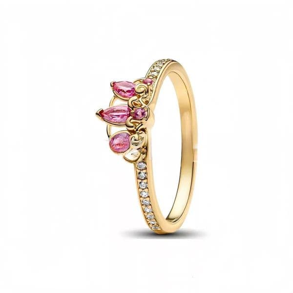 Disney Designer Jewelry HOT SALE100%925 Sterling Silver All Princess Series Aladdin Jasmine Rapunzel charm Ring Women Finger Ring For Party Fine Jewelry luxury