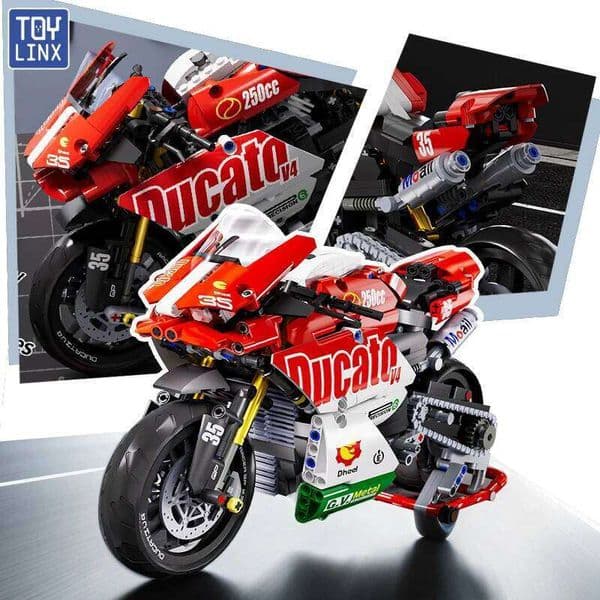 ToylinX 883 PCS Collectible Display Model Kits To Build Large Motorcycle Building Set Gift Idea for Adults 26W0205