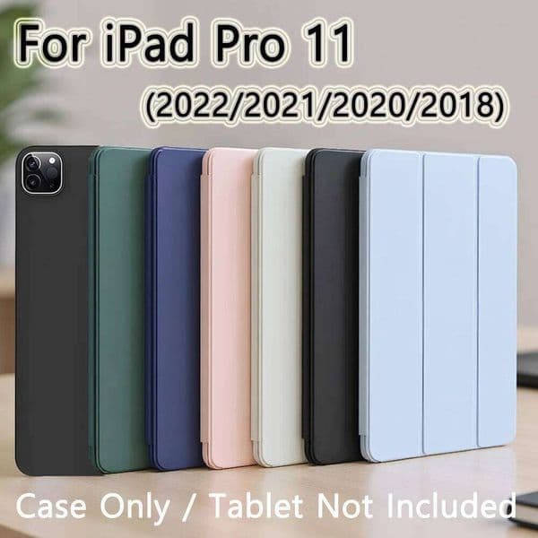 Case for iPad Pro 11 2022/2021/2020/2018 4th/3rd/2nd/1st Generation Magnetic Flip Stand Smart Cover Soft Silicone Back Shell H260205
